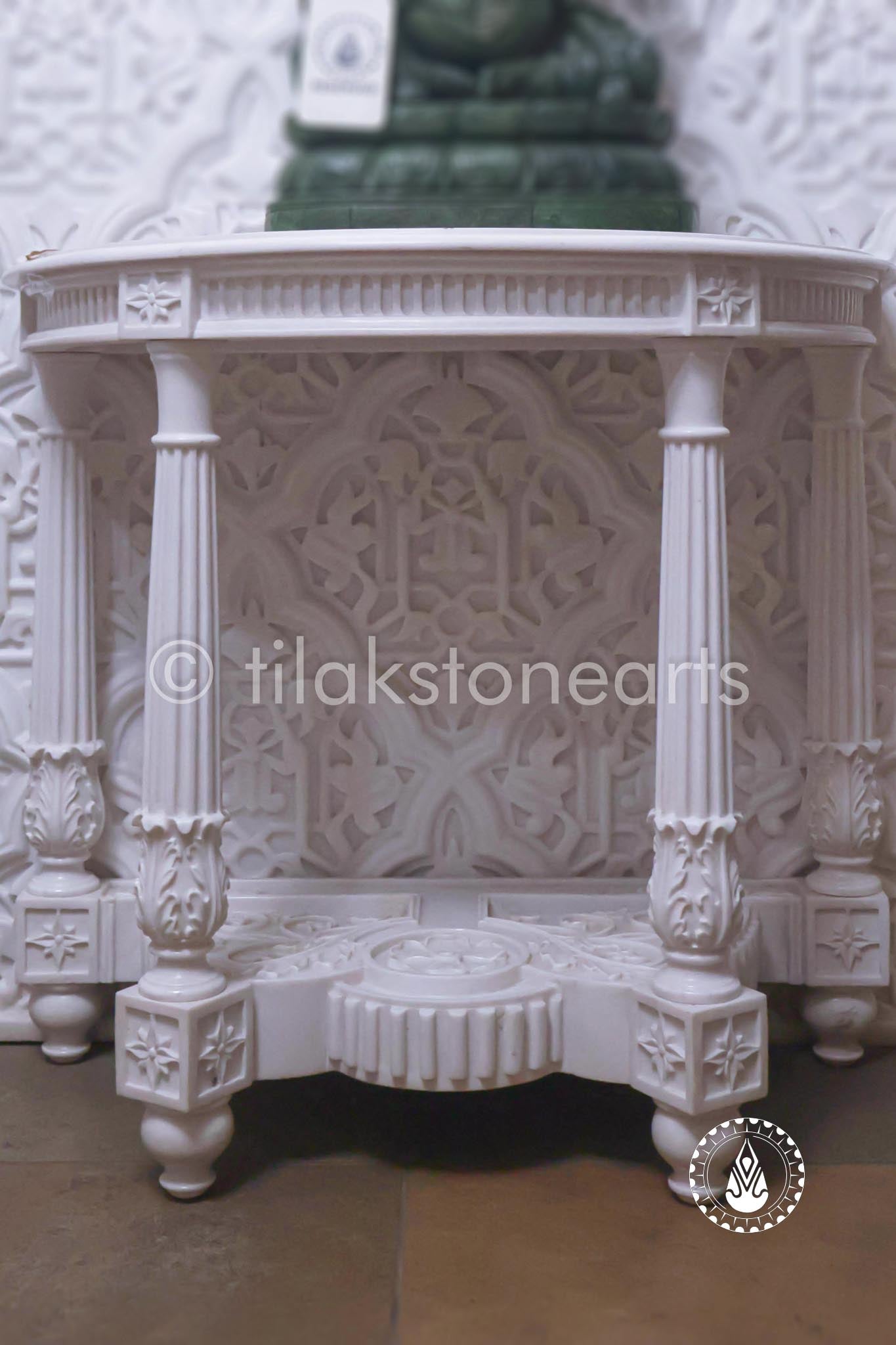 Timeless Thasos Console 29" | Swiss White (Imported)