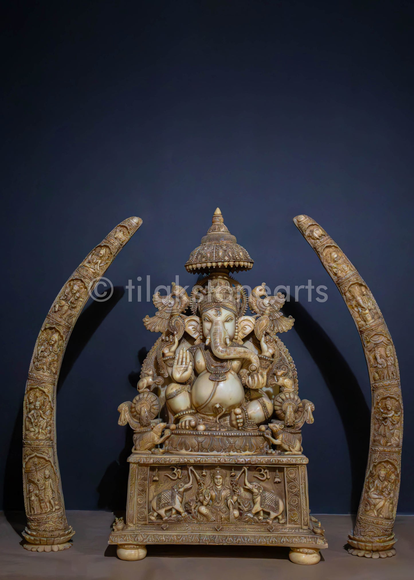 Holy Siddhivinayak Leela 34" | Cultured Marble