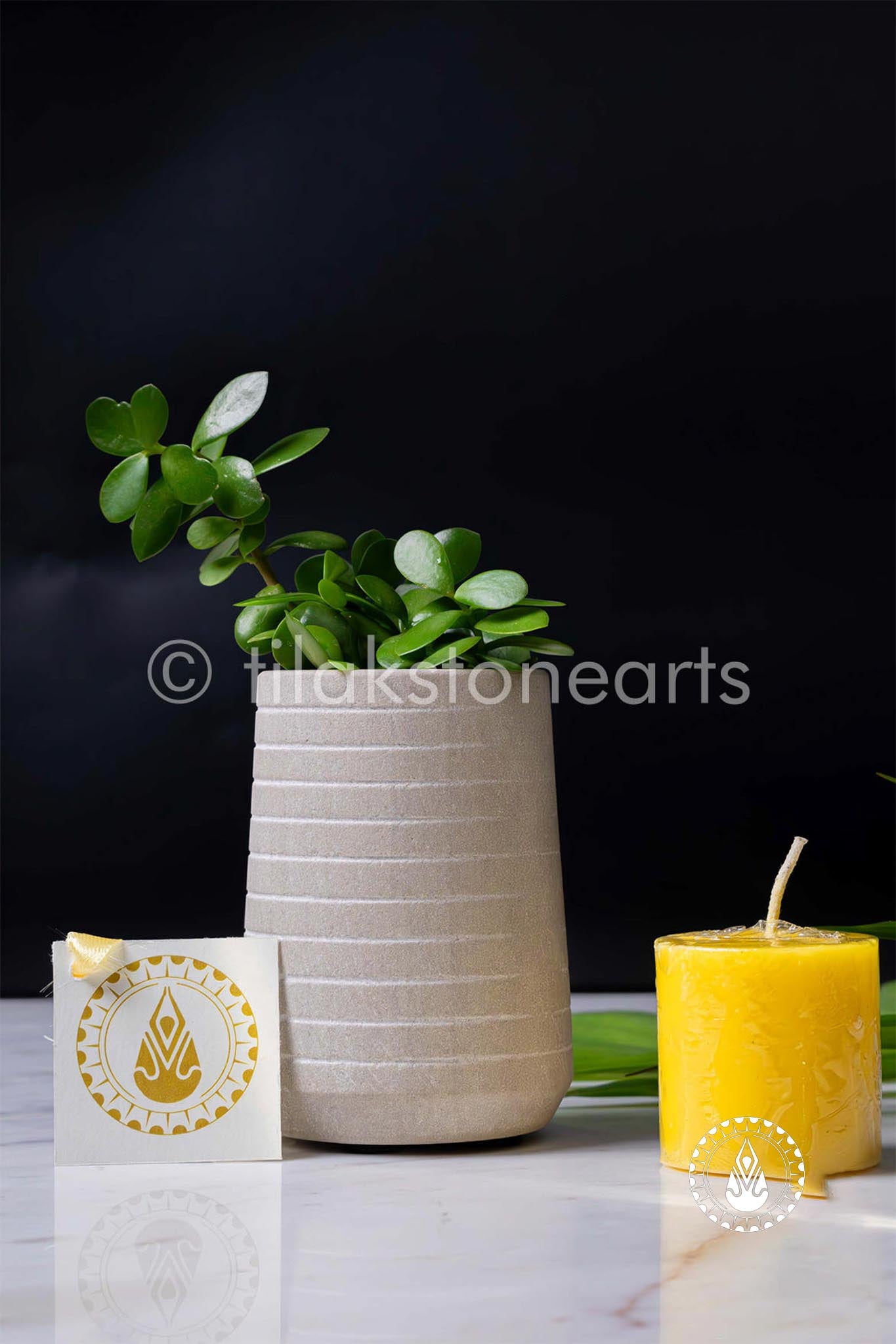 Planter 7" | Antique Marble