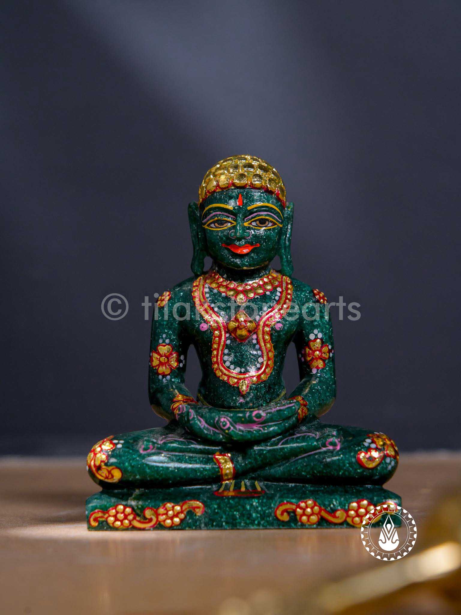 Jain God 5" | Green Stone