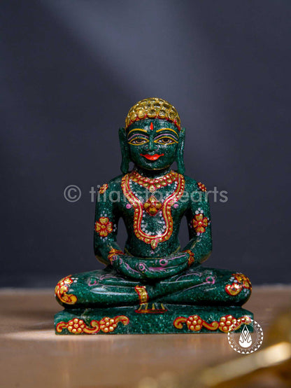 Jain God 5" | Green Stone