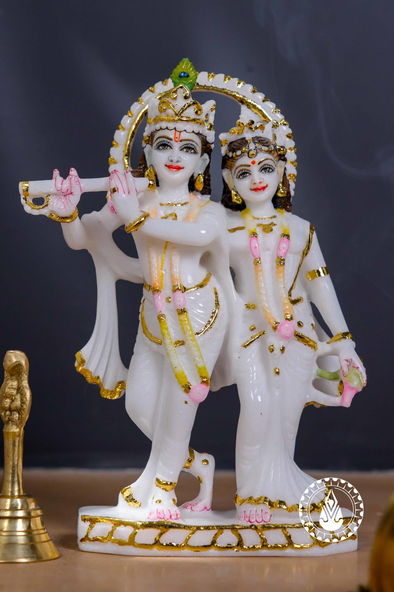 Radha Krishna Jugal Jodi 9" | Swiss White (Imported)