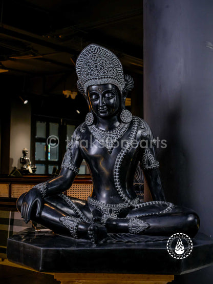 Buddha Ji 27" | Mid Night Black Stone