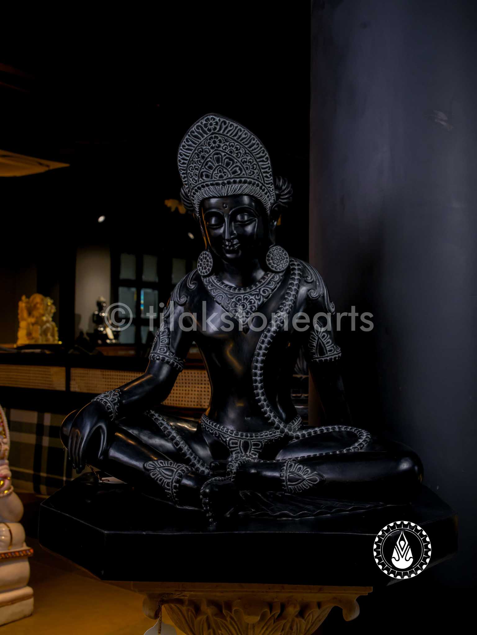 Buddha Ji 27" | Mid Night Black Stone