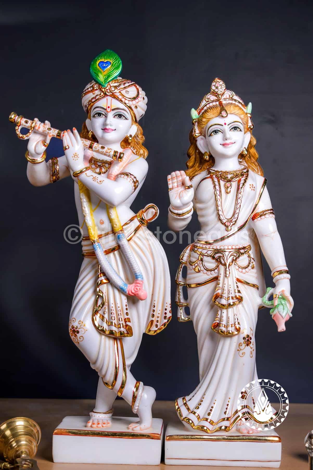 Radha Krishna 27" | Cultured Marble