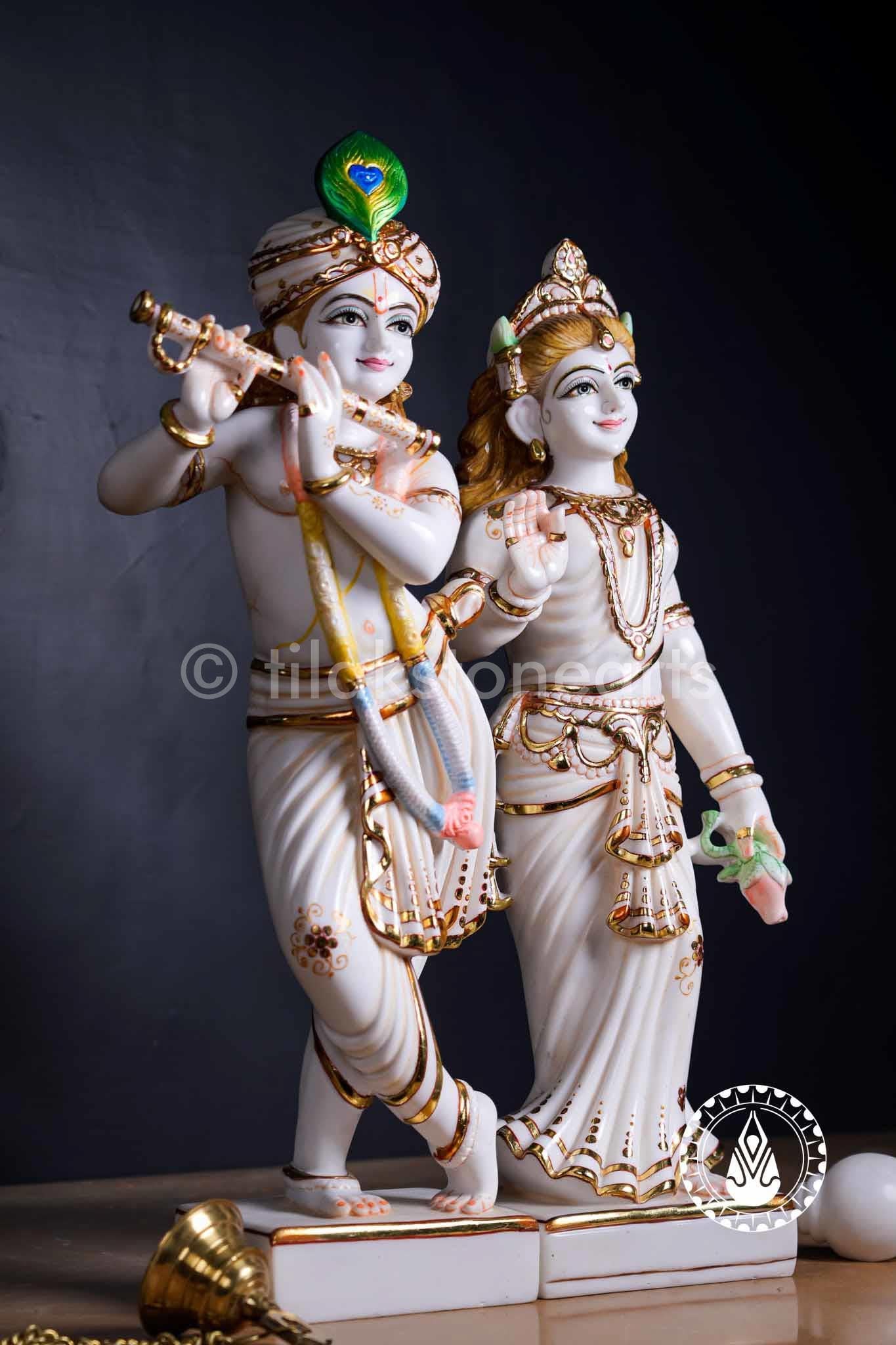 Radha Krishna 27" | Cultured Marble