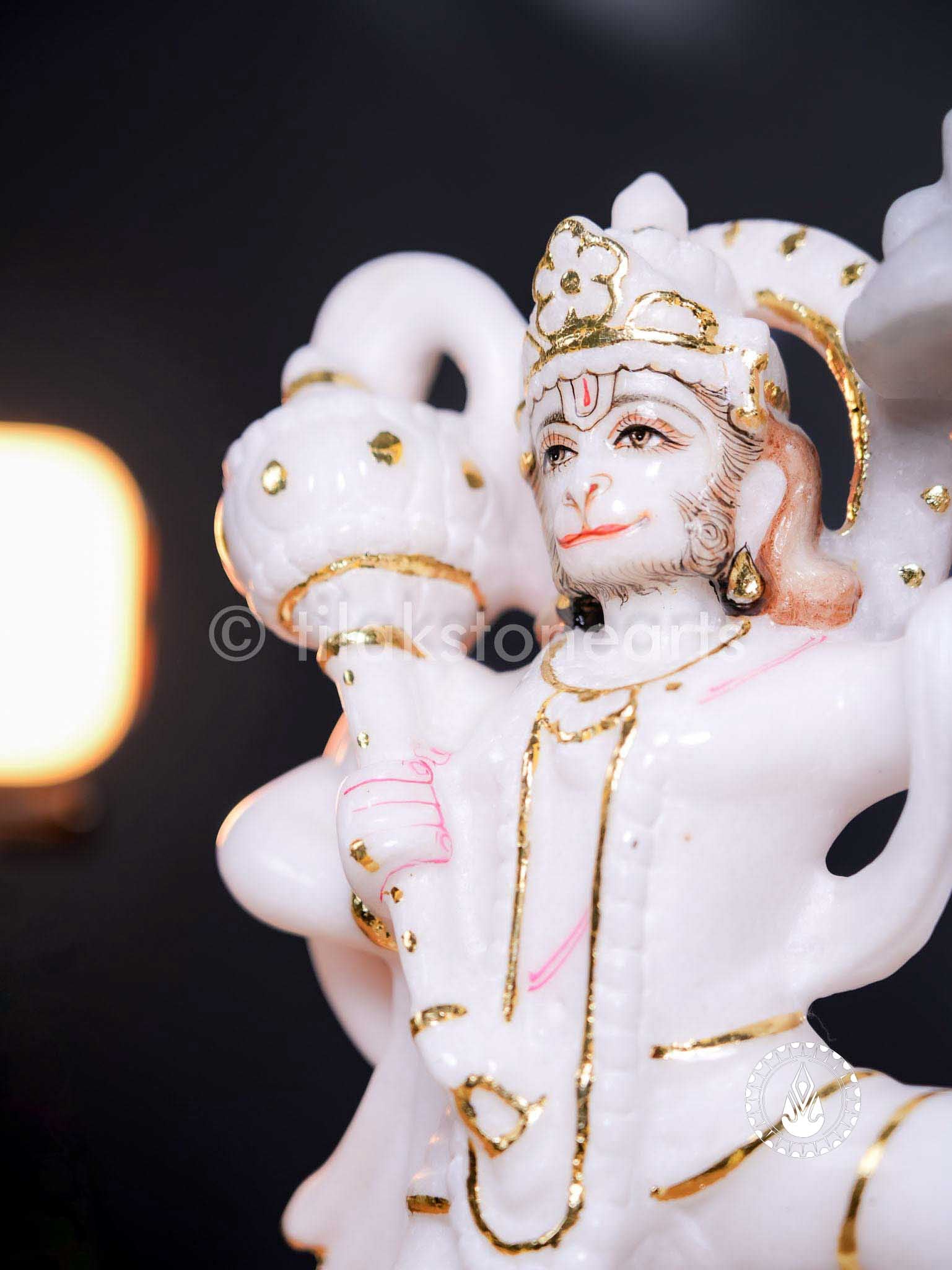 Hanuman Ji 12" | Swiss White (Imported)