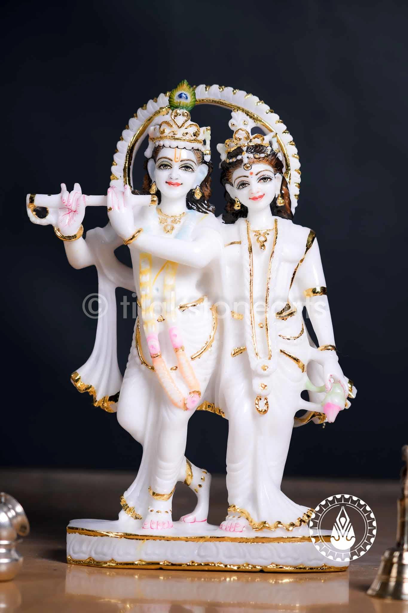 Radha Krishna Jugal Jodi 12" | Swiss White (Imported)