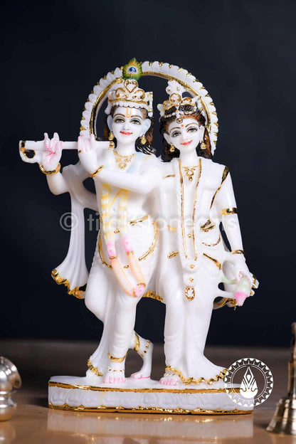 Radha Krishna Jugal Jodi 12" | Swiss White (Imported)