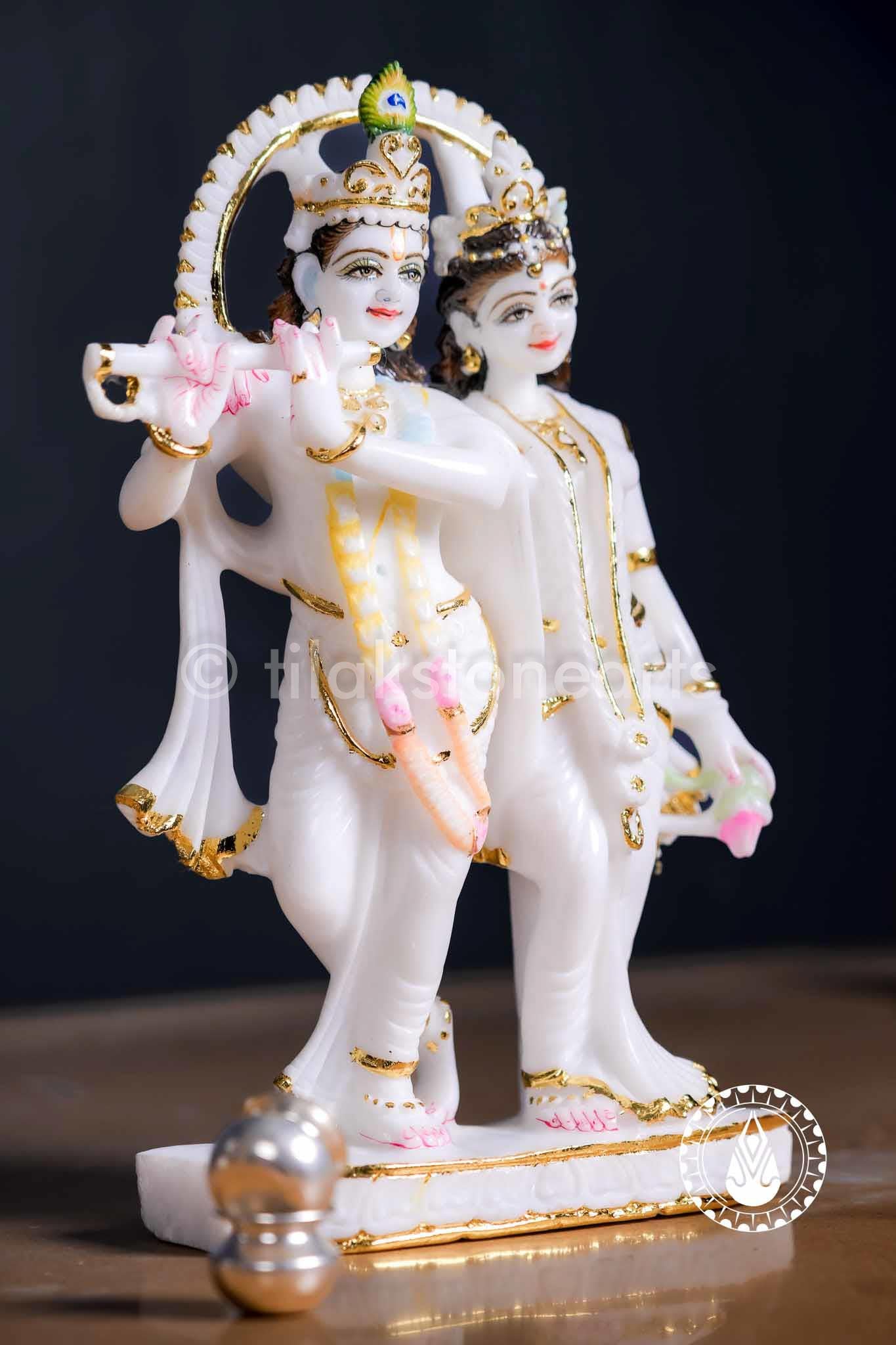 Radha Krishna Jugal Jodi 12" | Swiss White (Imported)