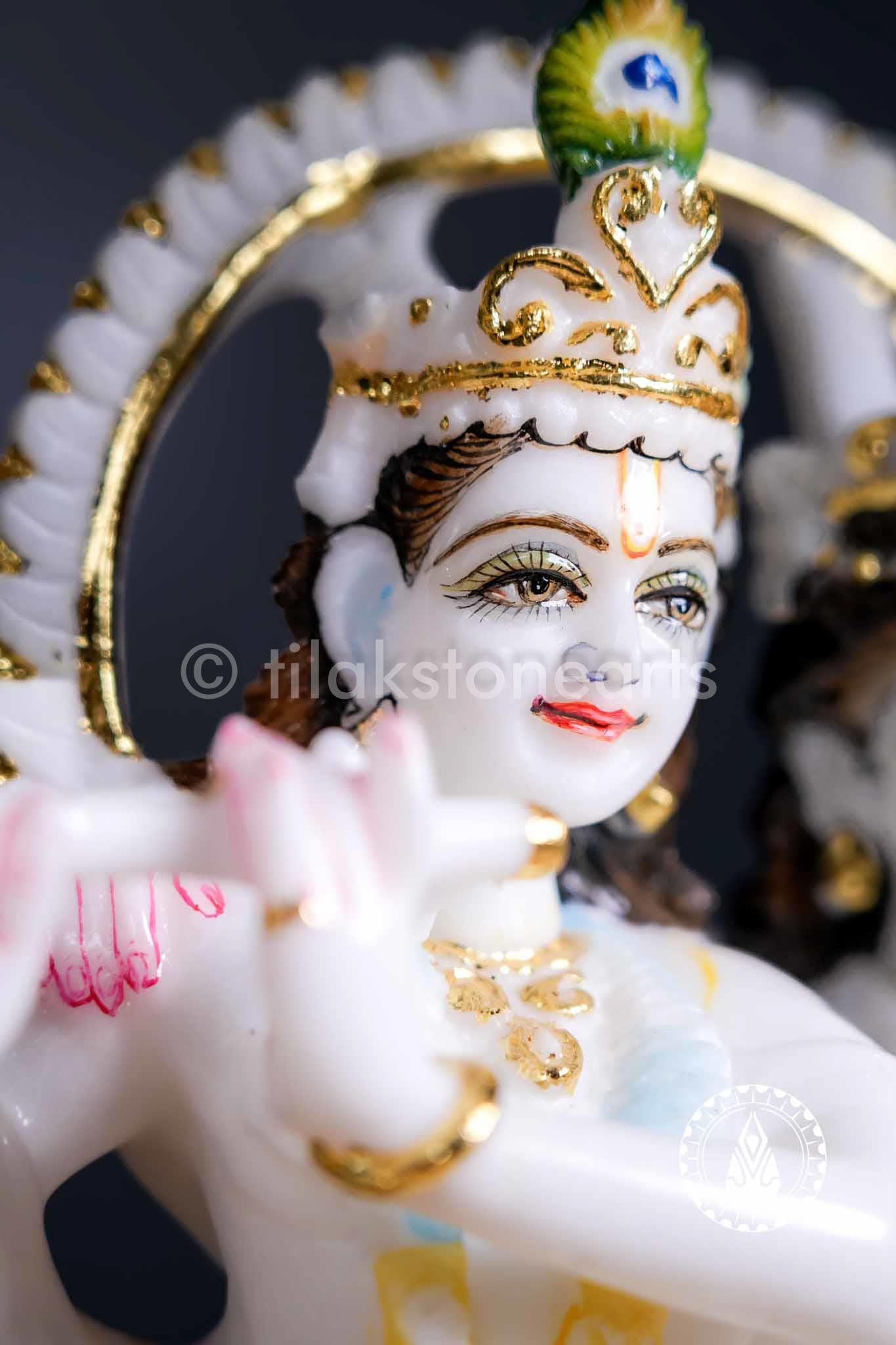 Radha Krishna Jugal Jodi 12" | Swiss White (Imported)