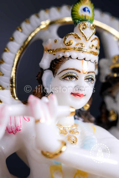 Radha Krishna Jugal Jodi 12" | Swiss White (Imported)