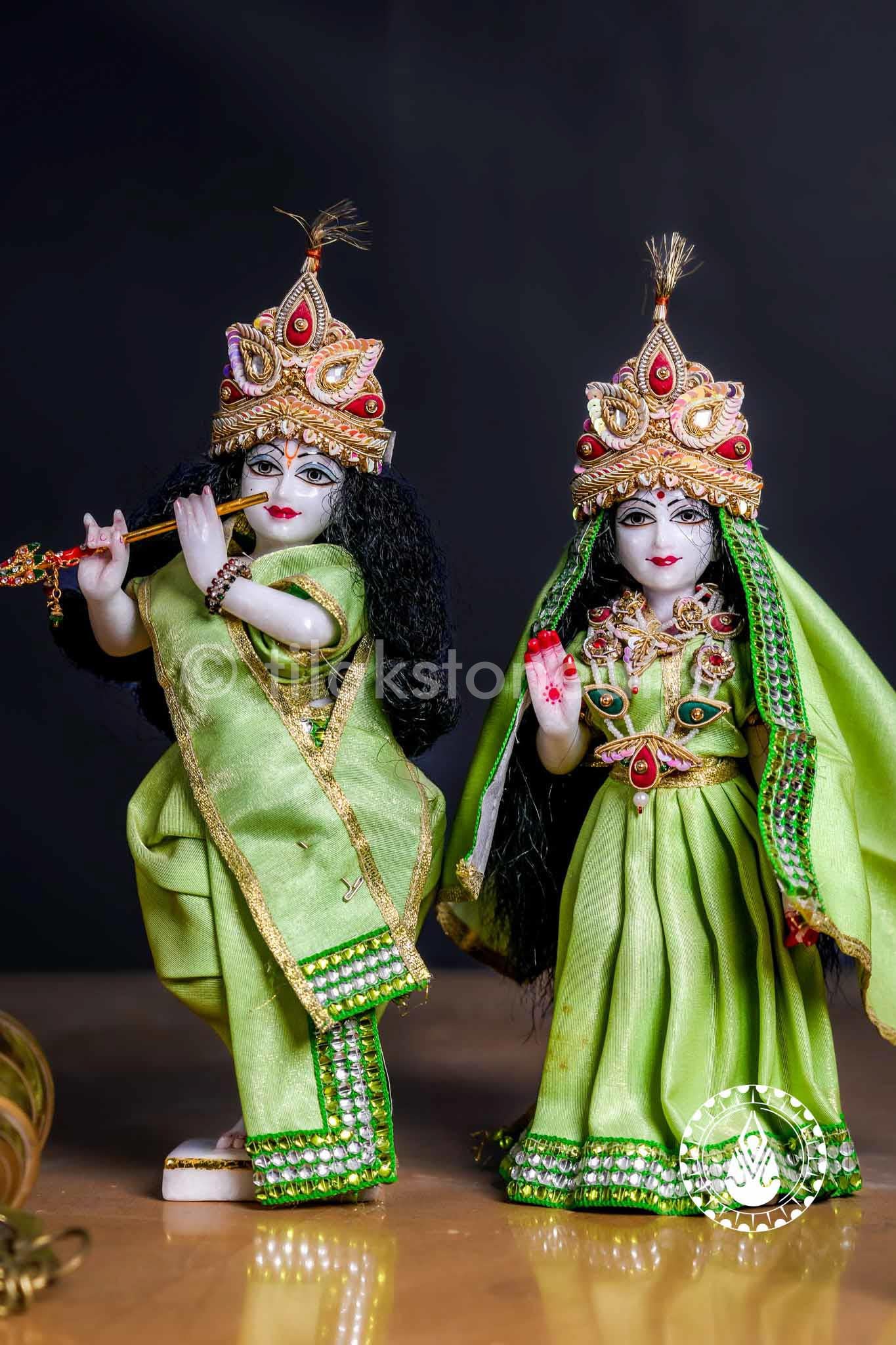 Iskon Radha Krishna 10" | Swiss White (Imported)