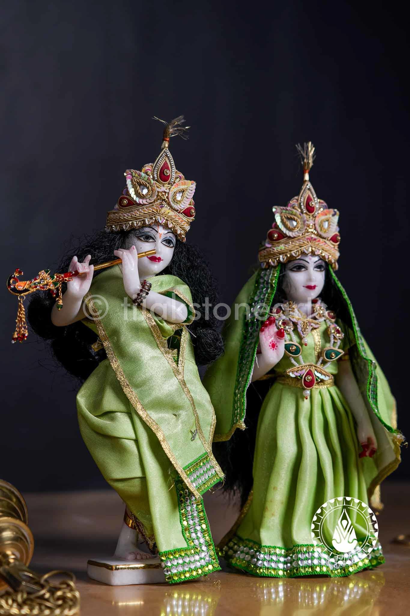 Iskon Radha Krishna 10" | Swiss White (Imported)
