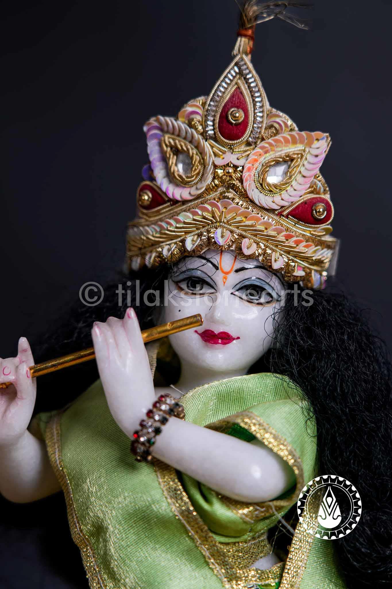 Iskon Radha Krishna 10" | Swiss White (Imported)