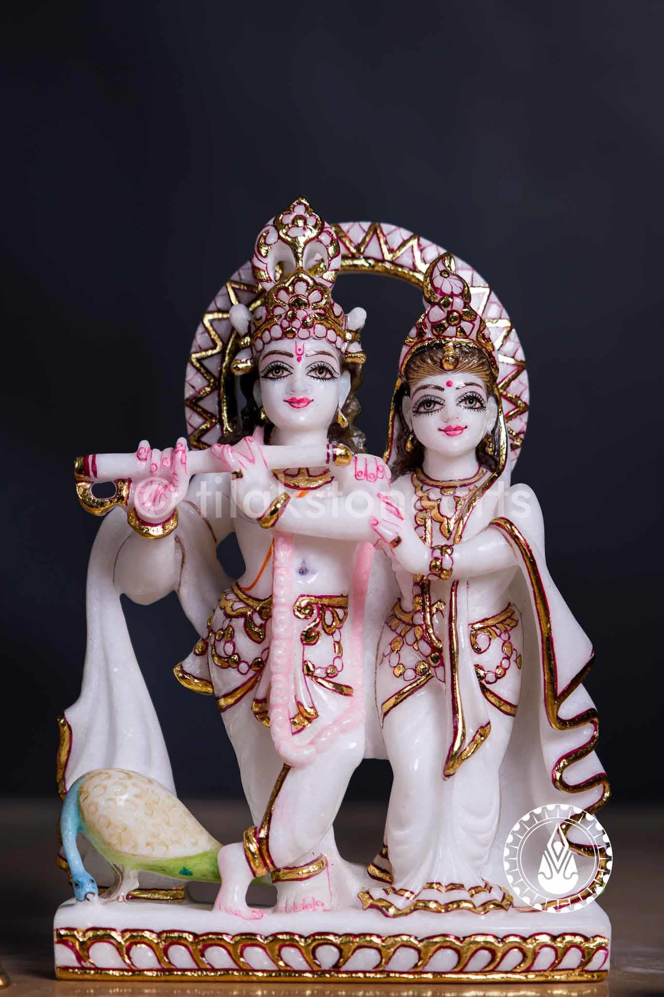 Radha Krishna Jugal Jodi 9" | Swiss White (Imported)