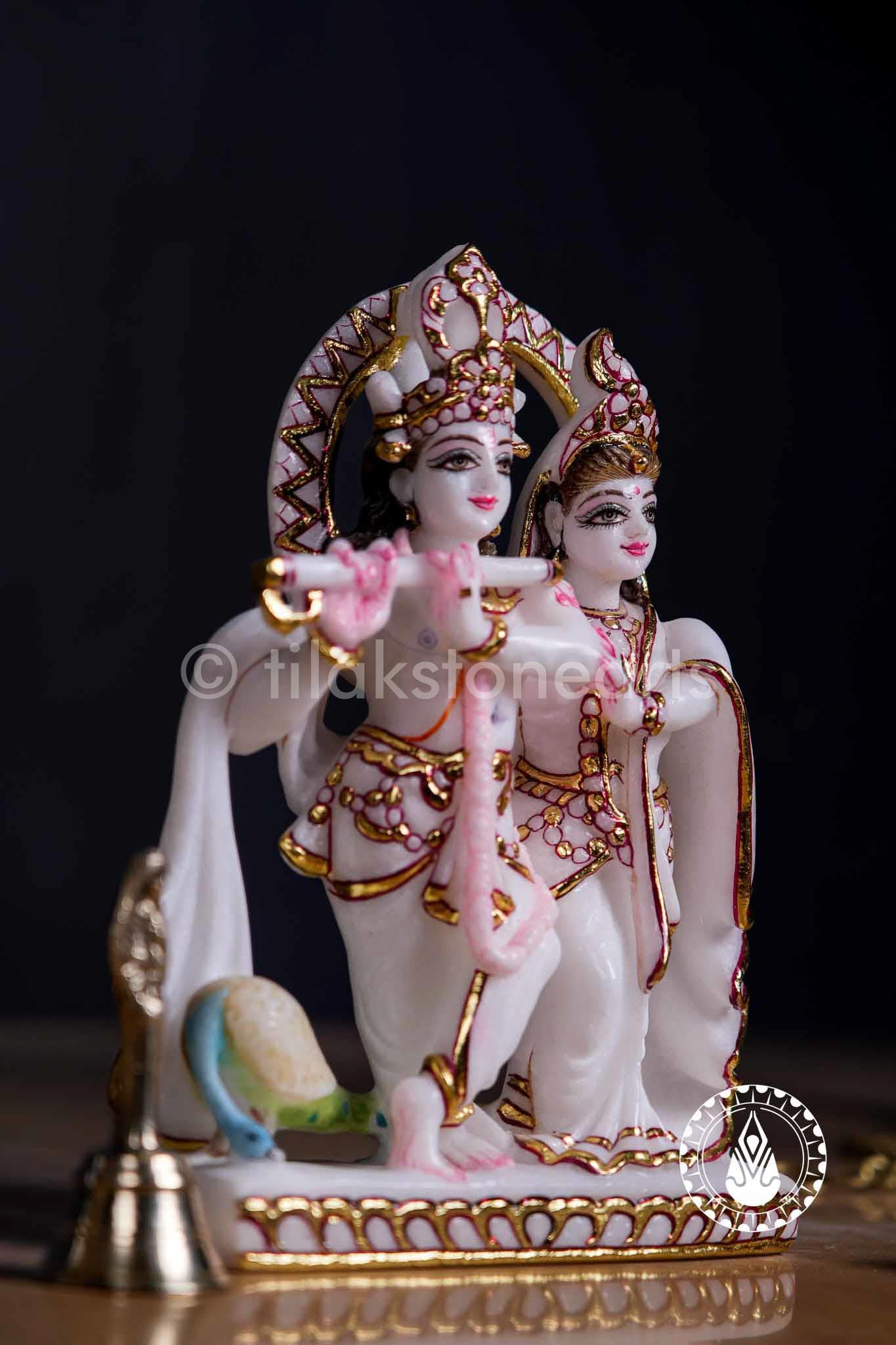 Radha Krishna Jugal Jodi 9" | Swiss White (Imported)