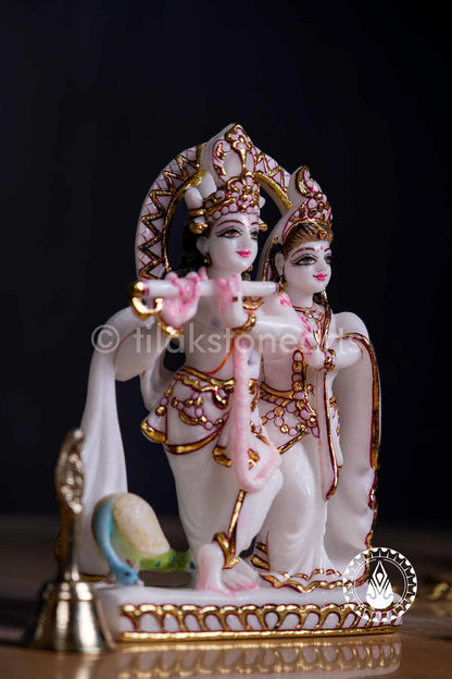 Radha Krishna Jugal Jodi 9" | Swiss White (Imported)