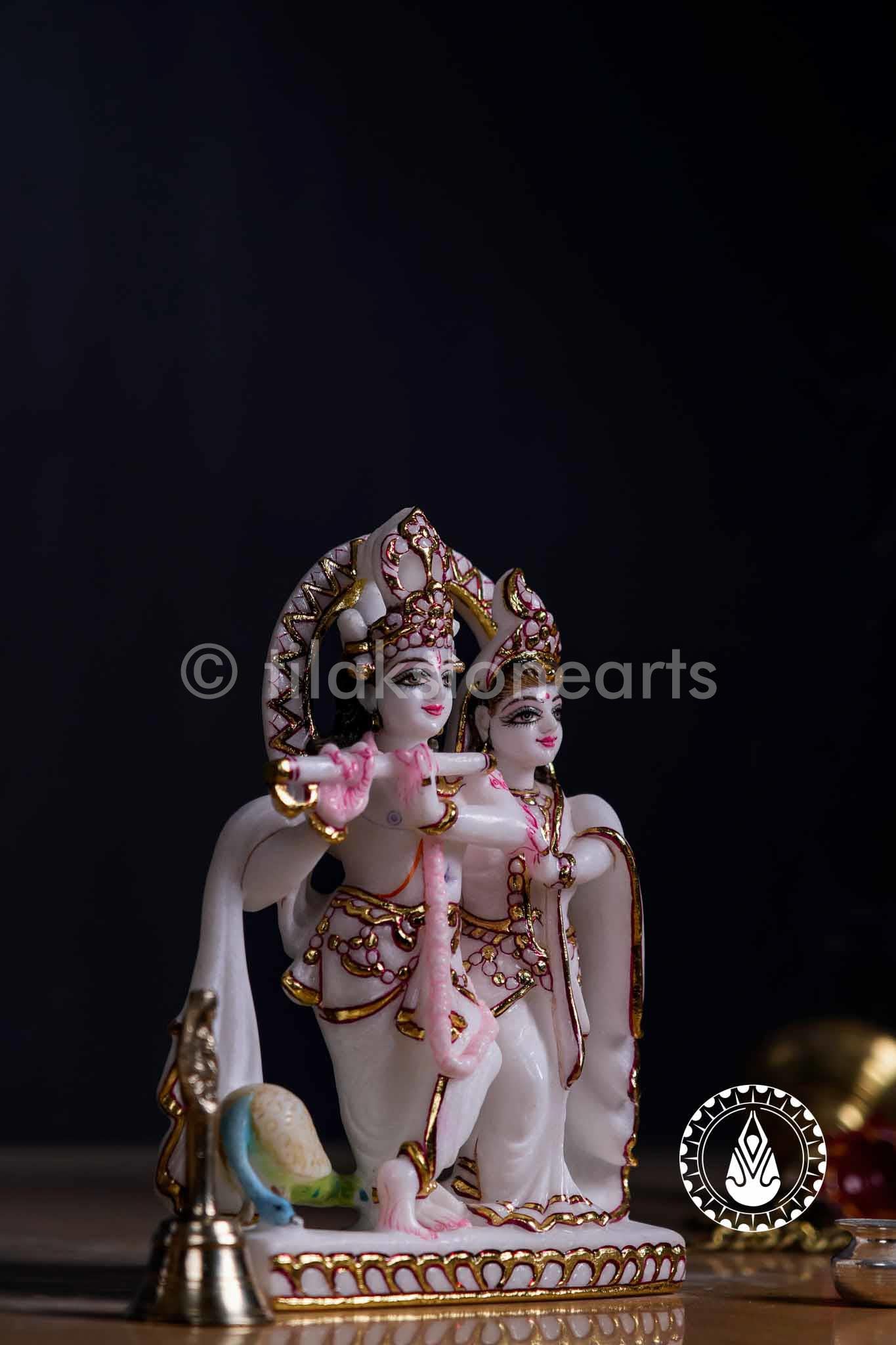 Radha Krishna Jugal Jodi 9" | Swiss White (Imported)