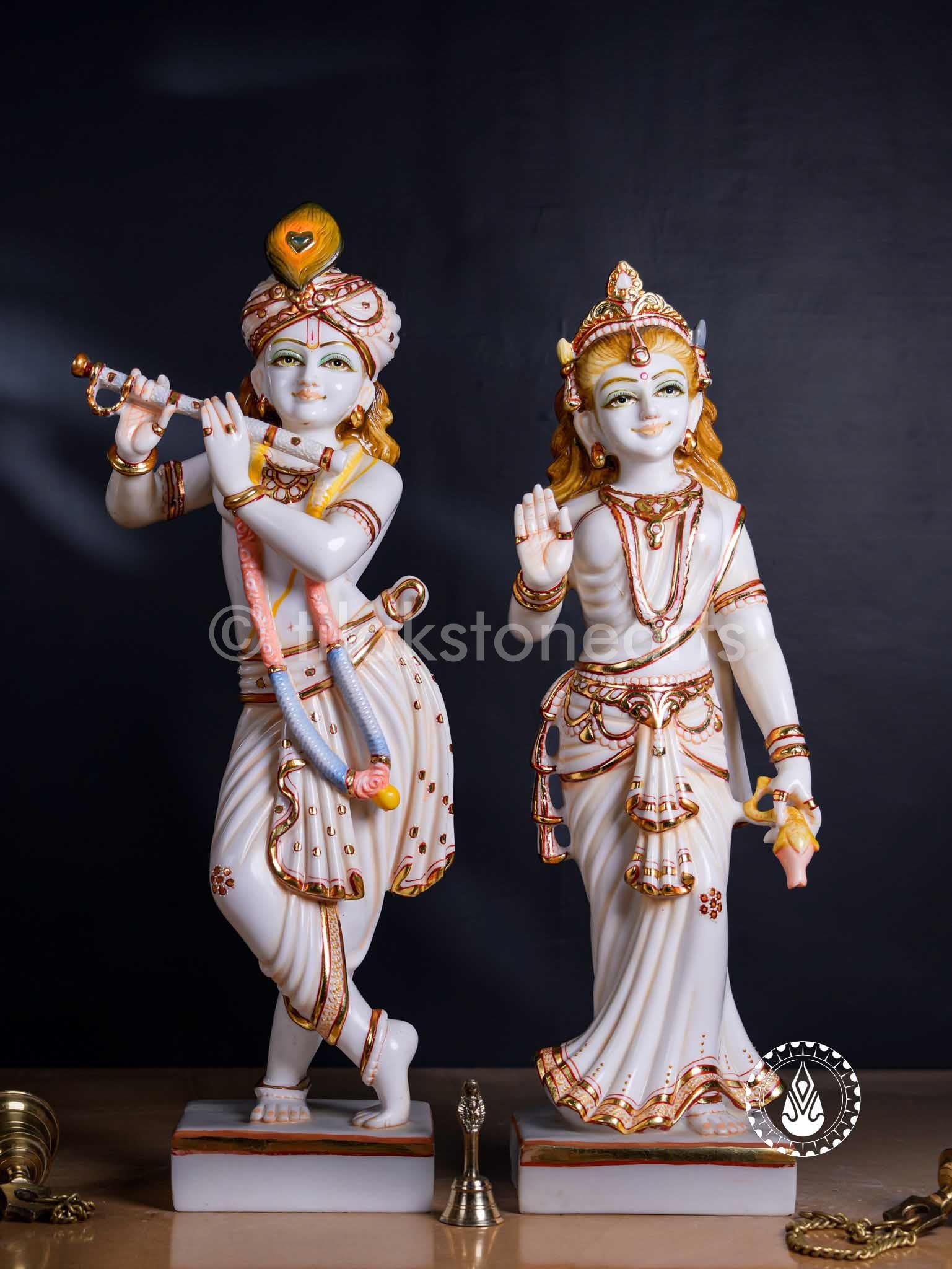 Radha Krishna 26" | Cultured Marble