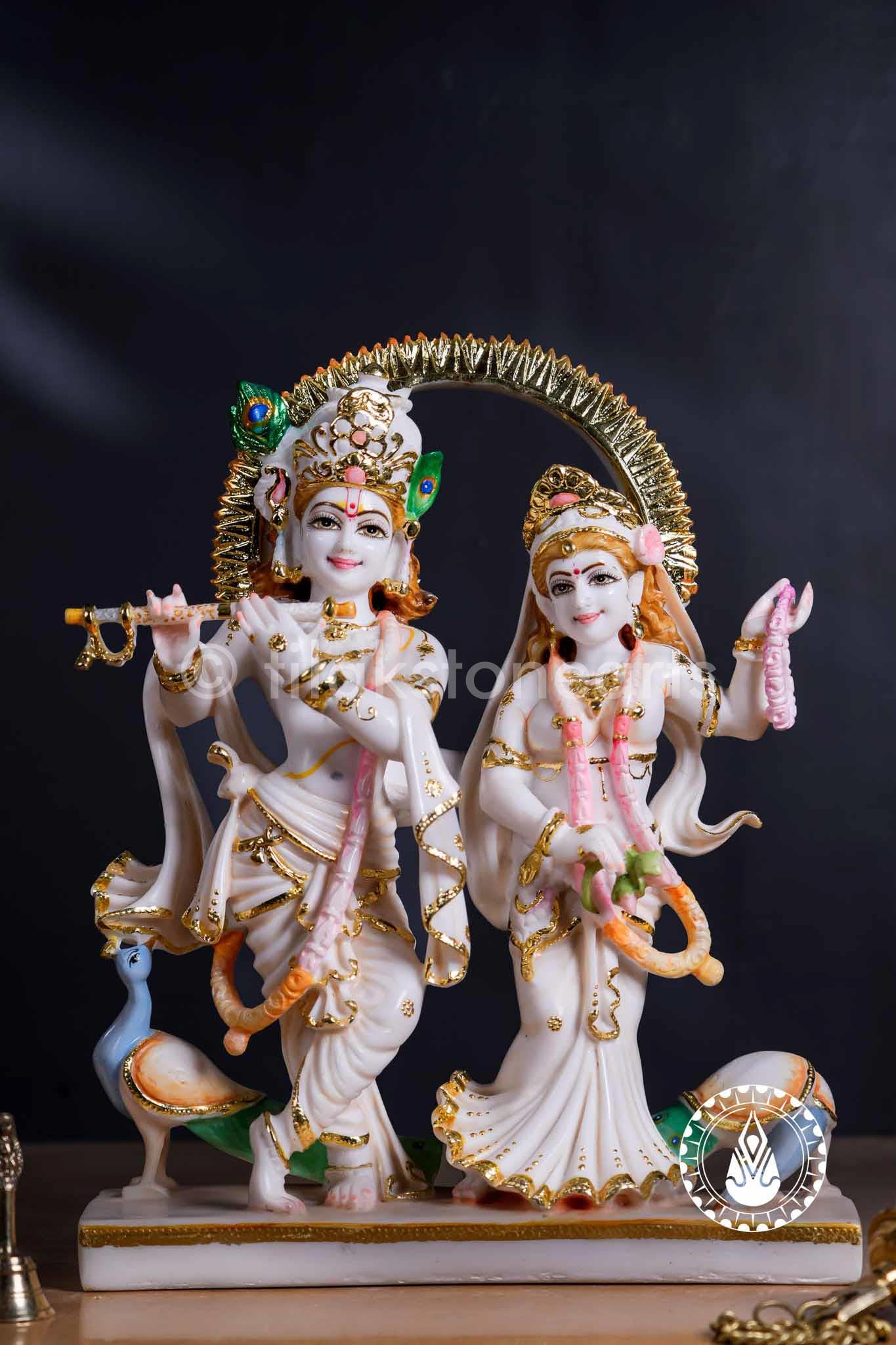 Radha Krishna Jugal Jodi 18" | Cultured Marble
