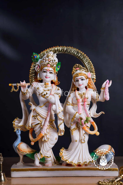 Radha Krishna Jugal Jodi 18" | Cultured Marble