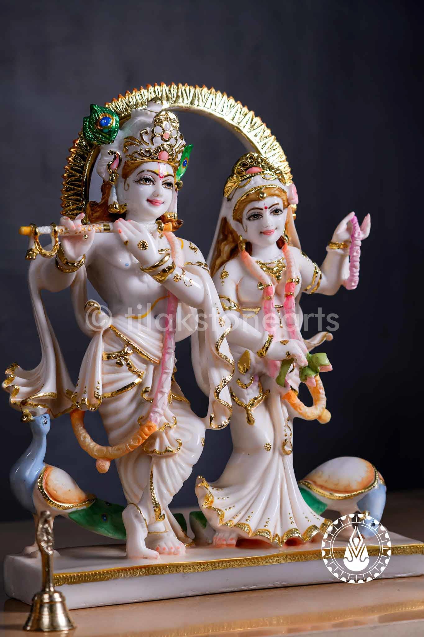 Radha Krishna Jugal Jodi 18" | Cultured Marble