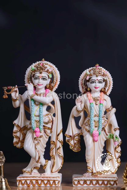 Radha Krishna 12" | Cultured Marble