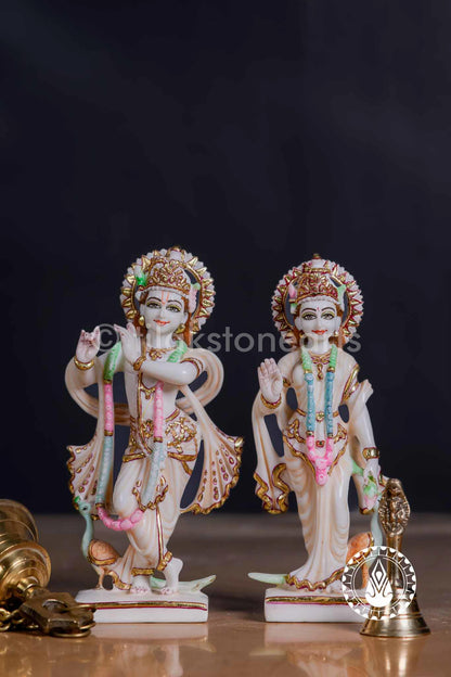 Radha Krishna 9" | Cultured Marble