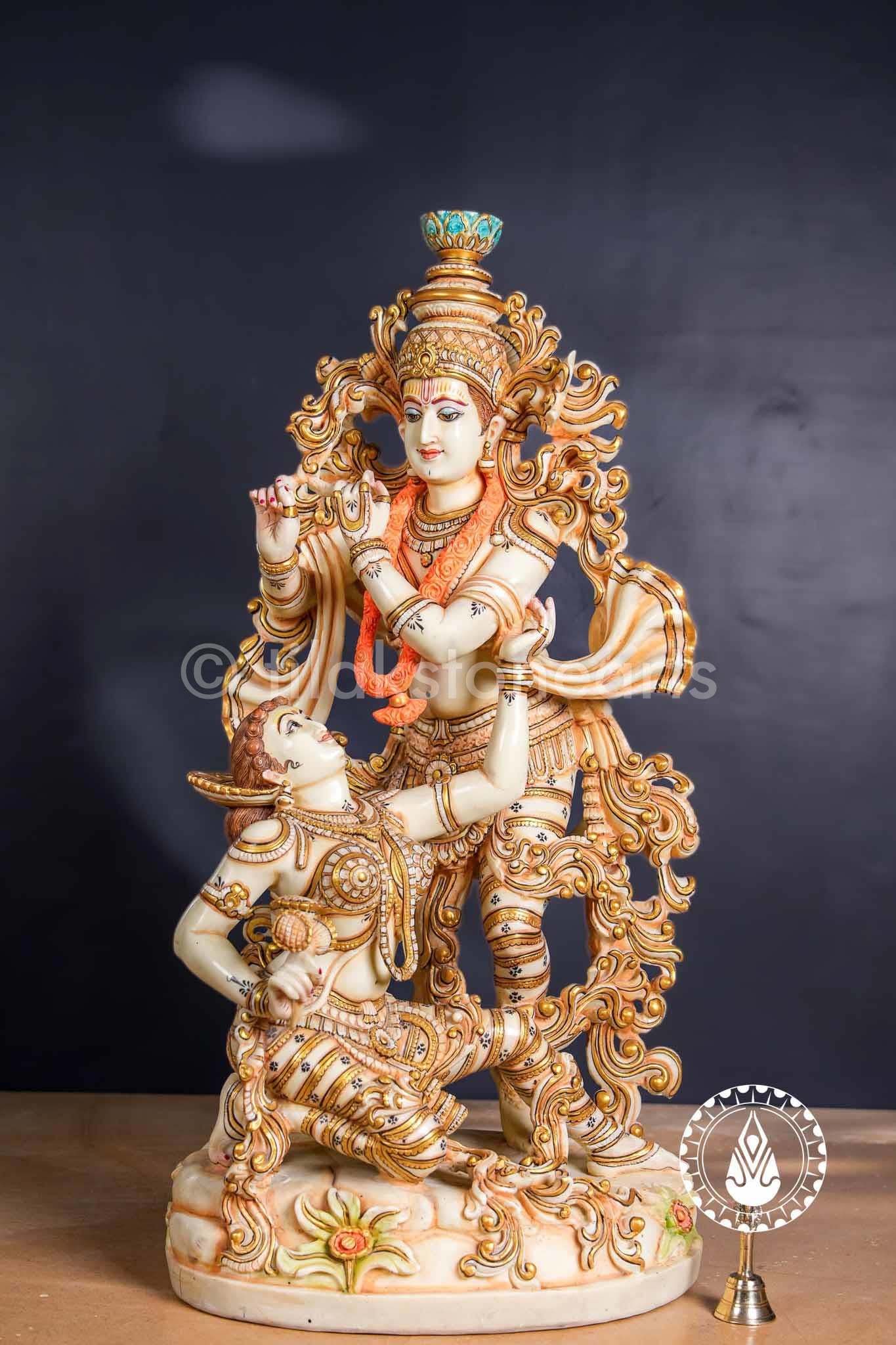 Radha Krishna Leela 28" | Cultured Marble