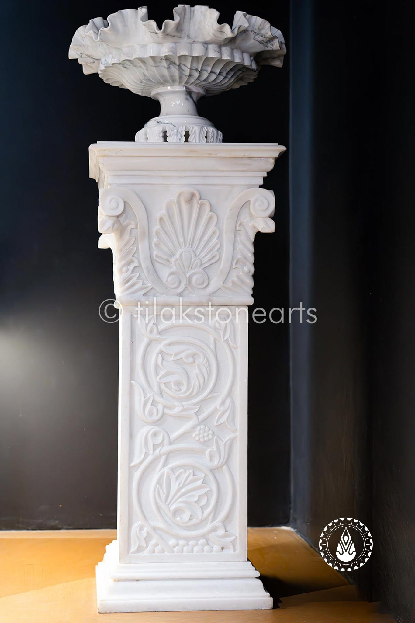 Celestial White Pillers 32" | Swiss White (Imported)