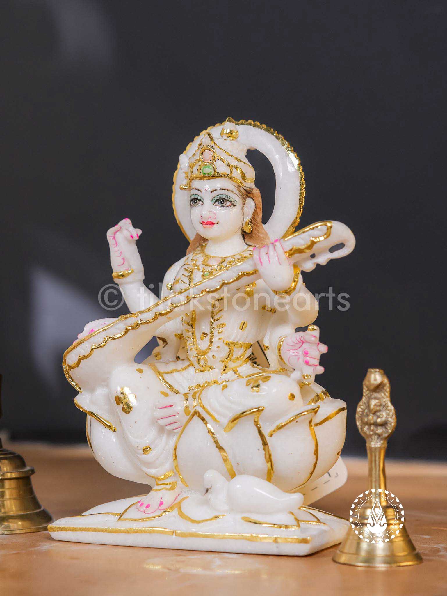 Saraswati Maa 9" | Swiss White (Imported)