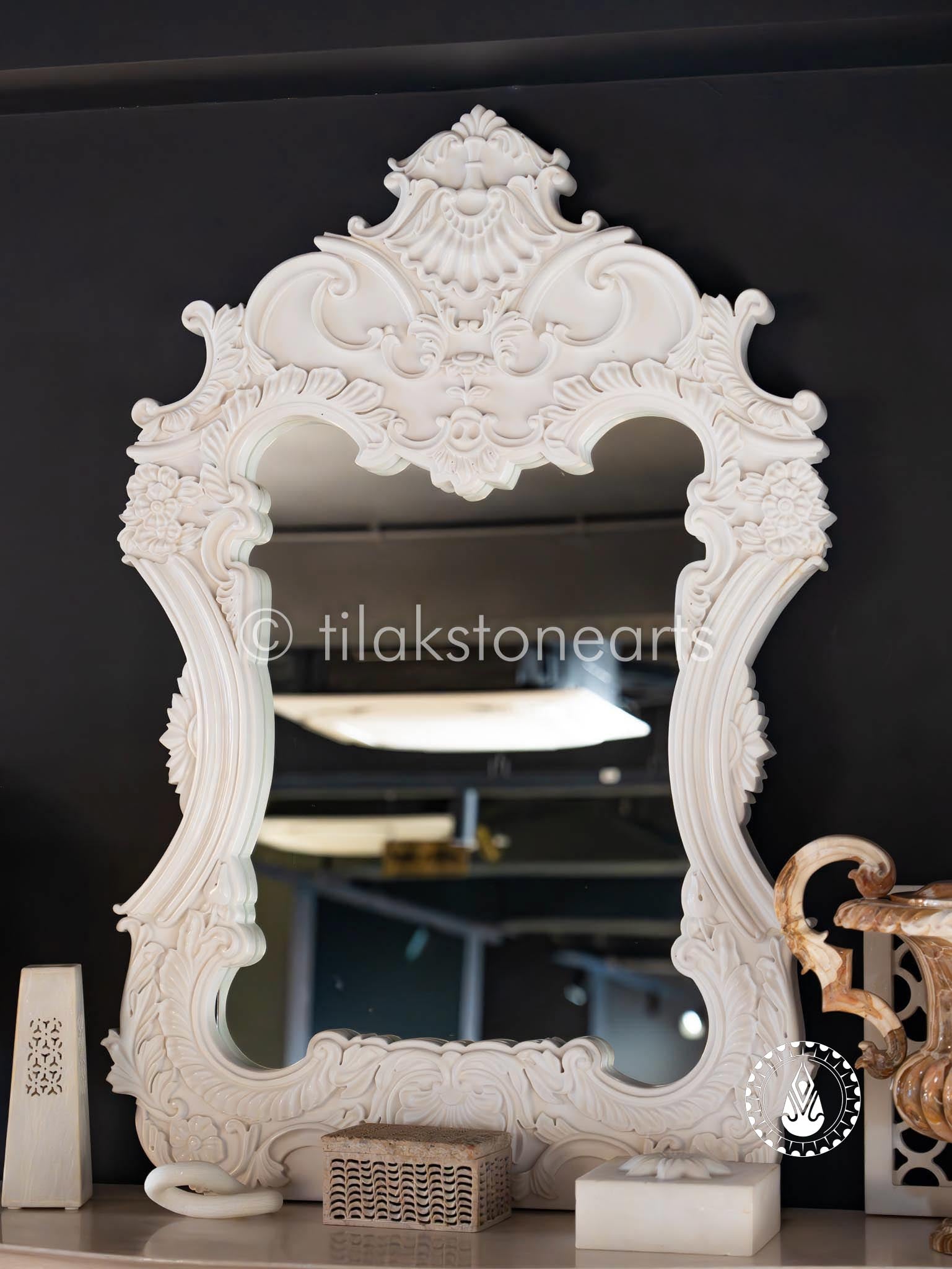 Timeless Thasos Mirror 43" | Swiss White (Imported)