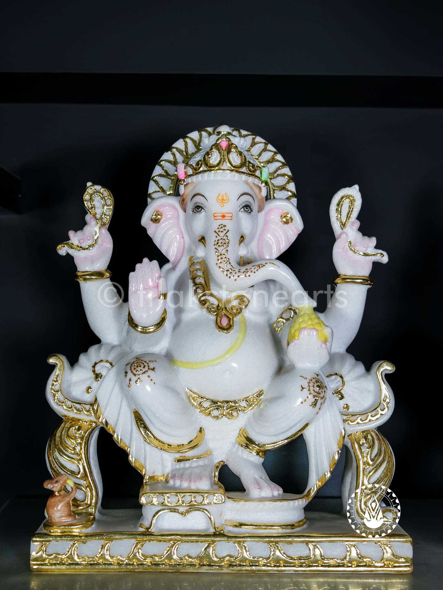Ganesha 18" | Swiss White (Imported)