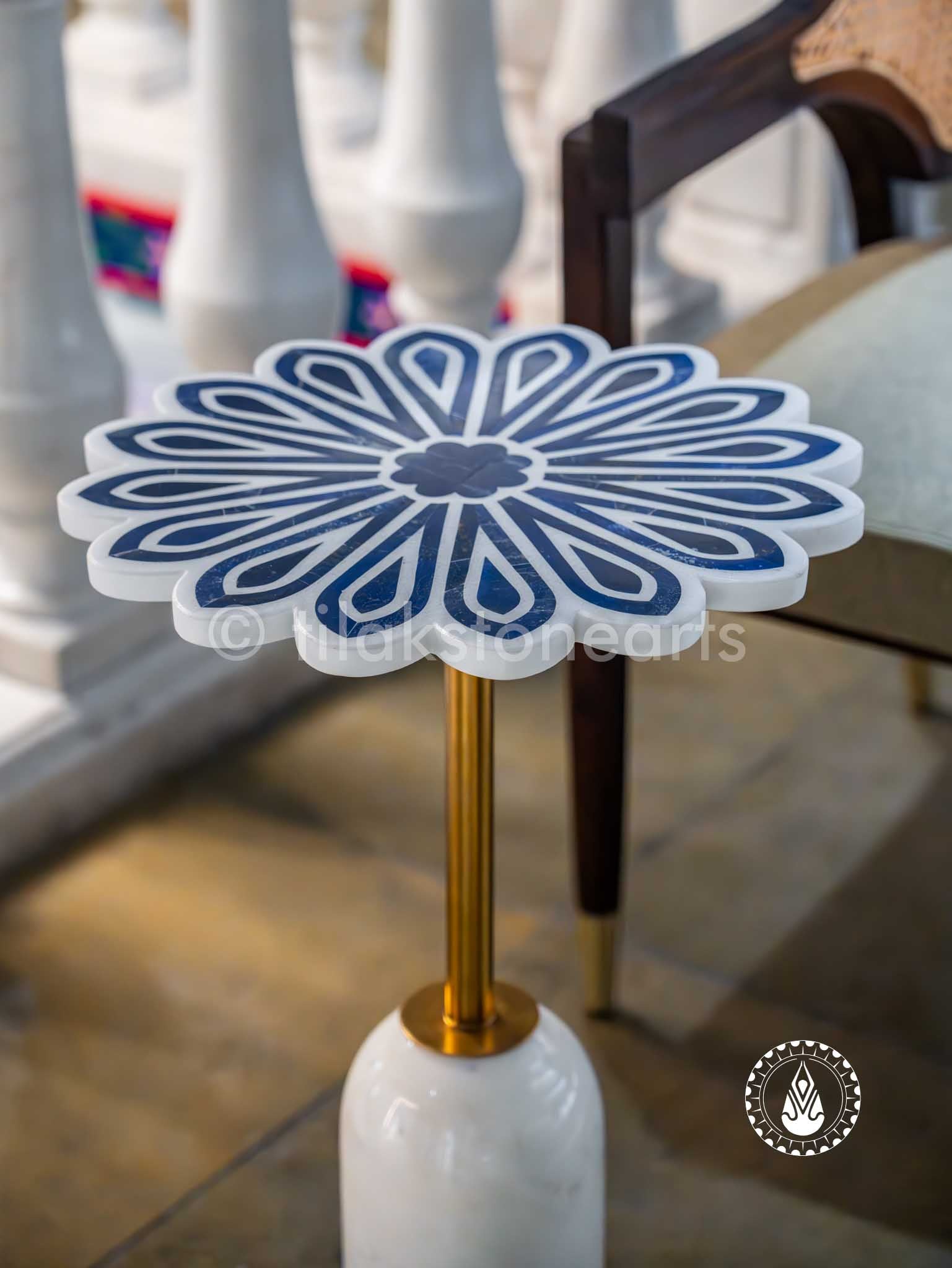Side Table 26" | Inlay Stone