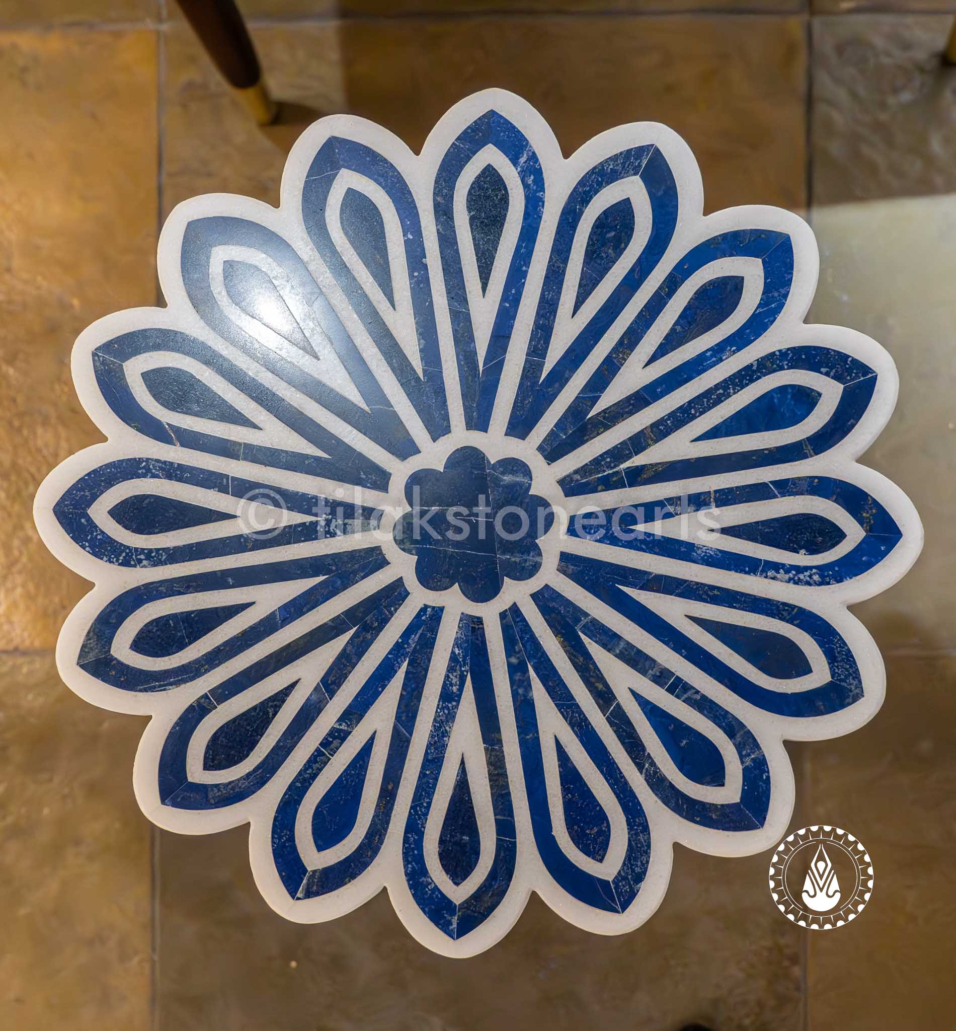 Side Table 26" | Inlay Stone