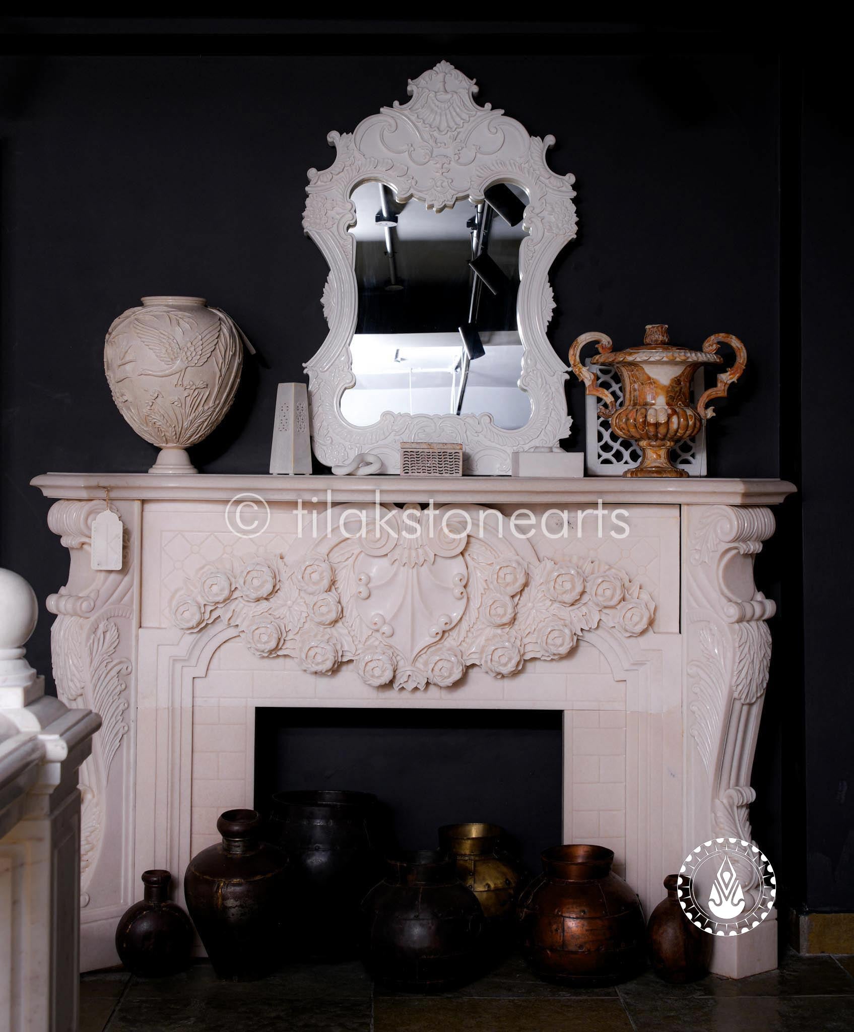 The Pink Blossom fireplace 47" | Pink Makrana