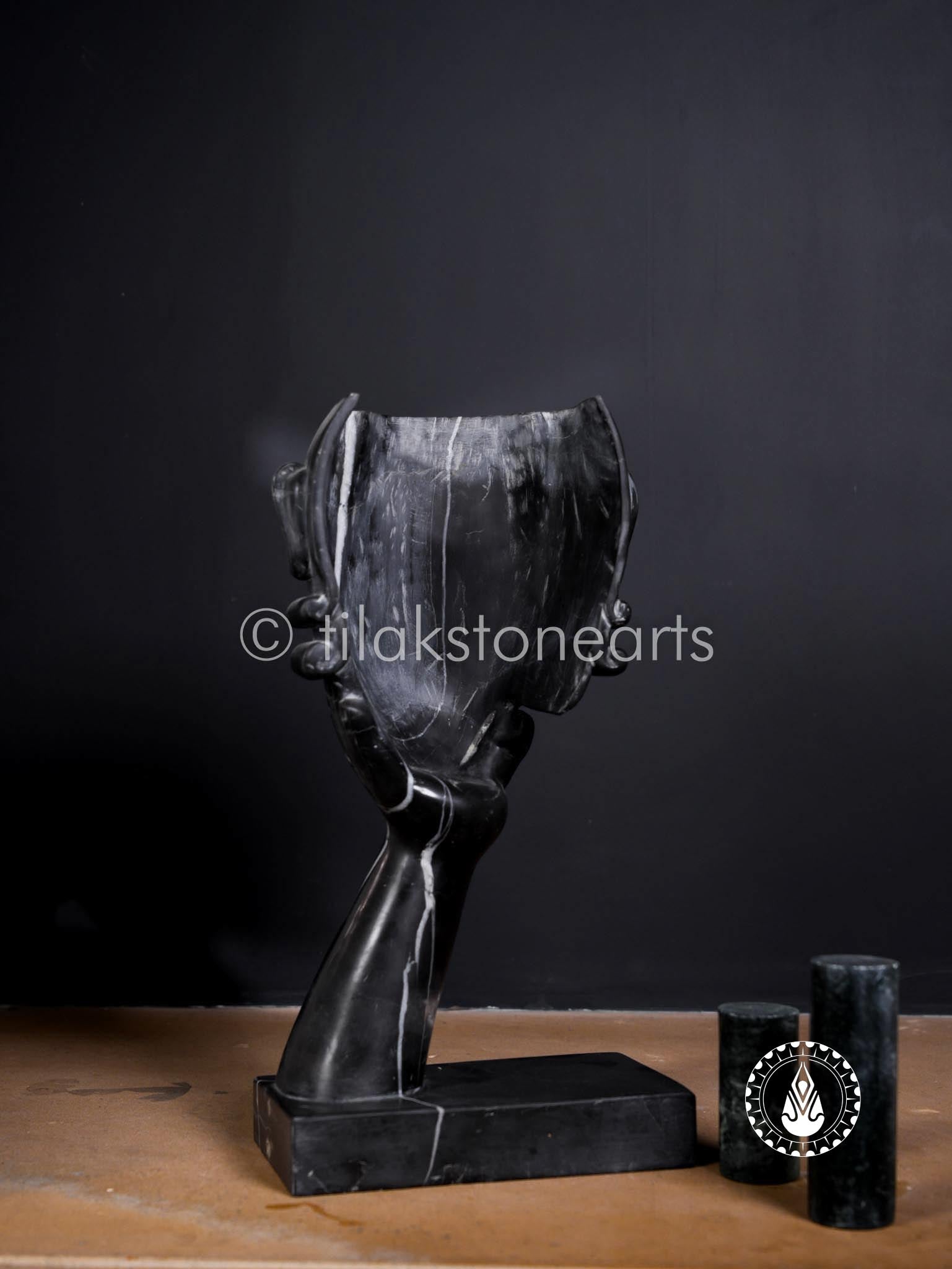 The Midnight Face 16" | Mid Night Black Stone