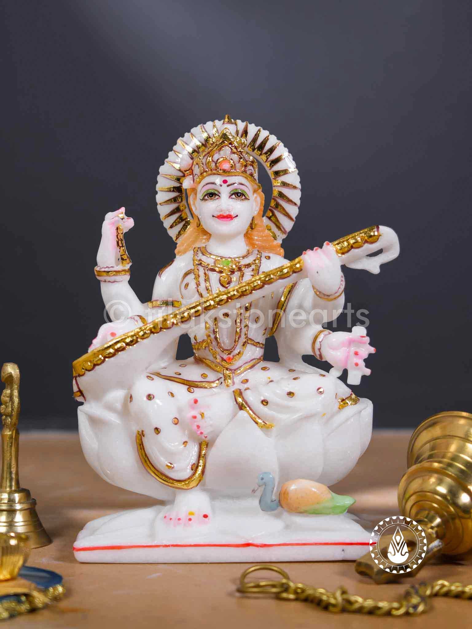 Saraswati Maa 9" | Swiss White (Imported)