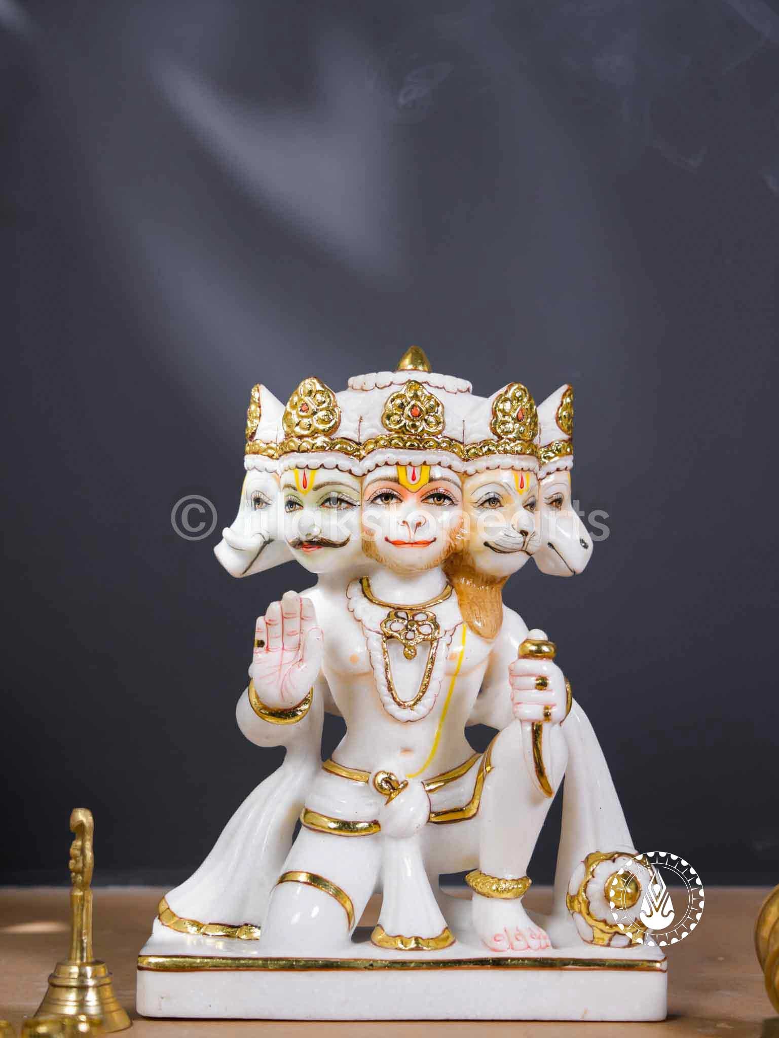 Panchmukhi Hanuman Ji 9" | Swiss White (Imported)