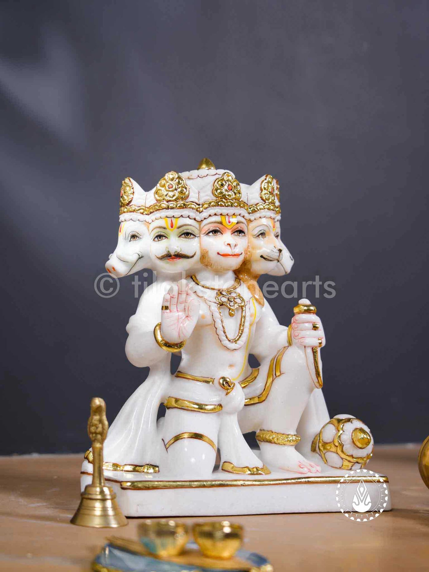 Panchmukhi Hanuman Ji 9" | Swiss White (Imported)