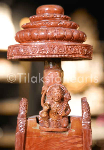 Lord Krishna Rath 28” Oakwood Natural Stone Idol