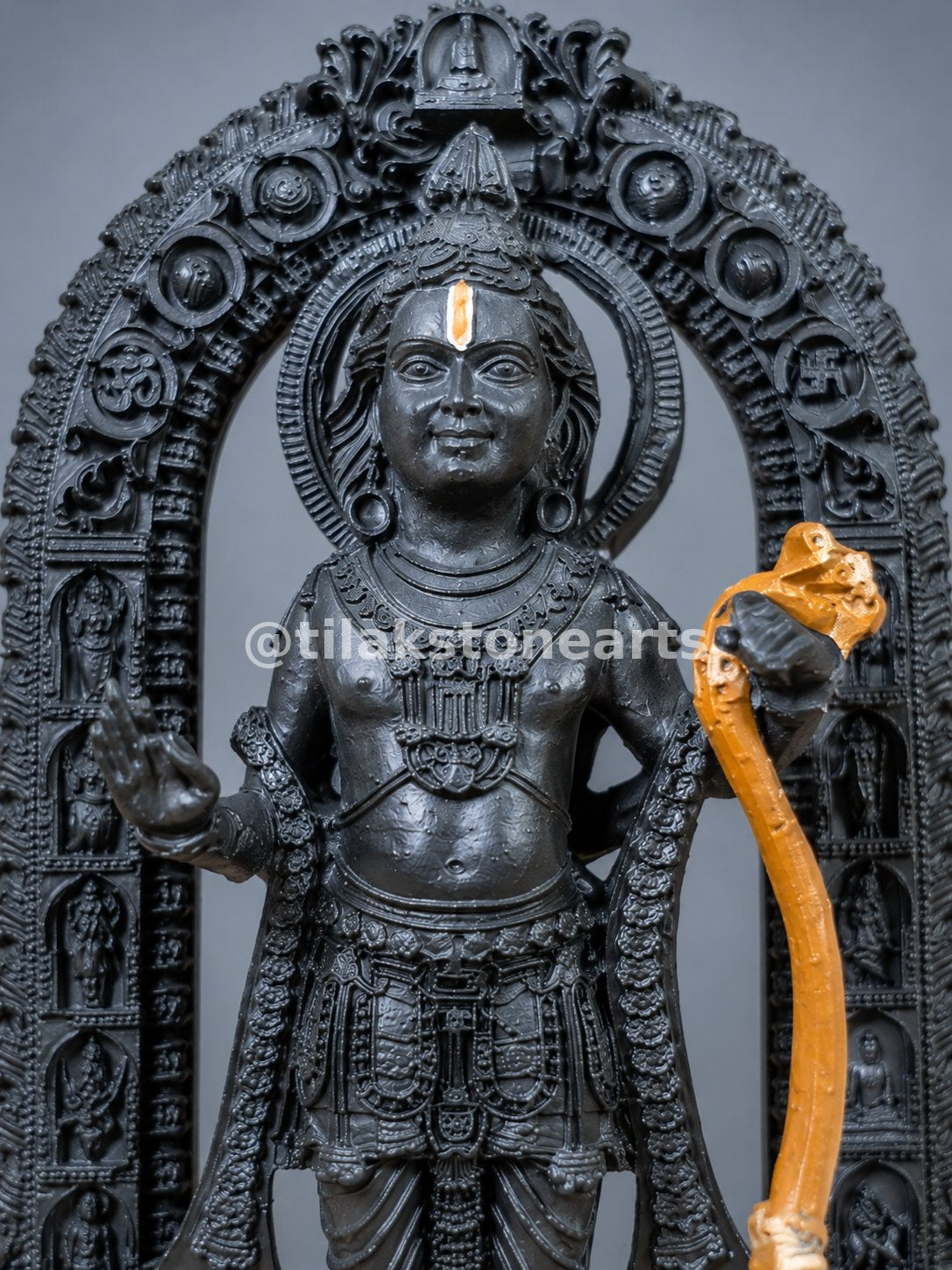 Lord Ram 8” Vietnam Pure Cultured Marble Idol