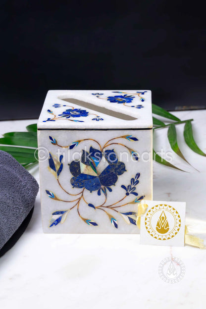 Tissue Paper Holder 5" | Inlay Stones