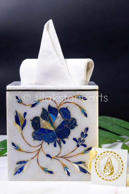 Tissue Paper Holder 5" | Inlay Stones