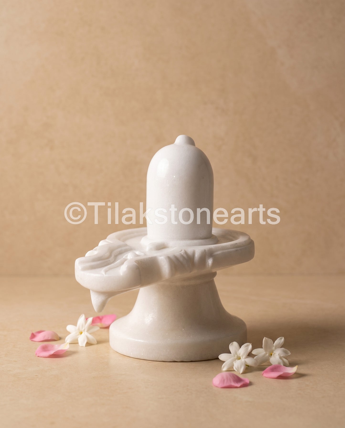 Shiva Mukha Shivlingum 9" Vietnam Pure White Marble