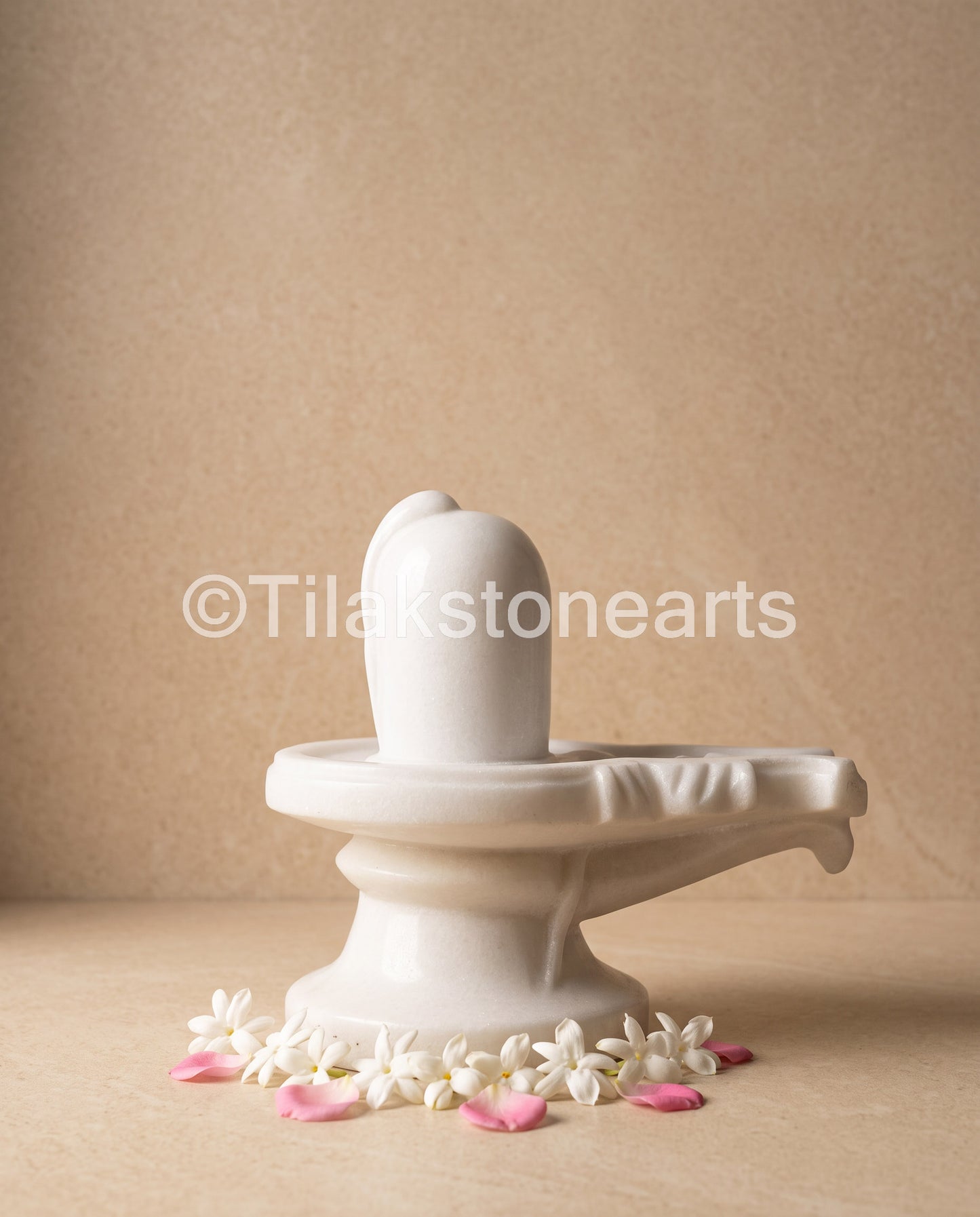 Shiva Mukha Shivlingum 9" Vietnam Pure White Marble