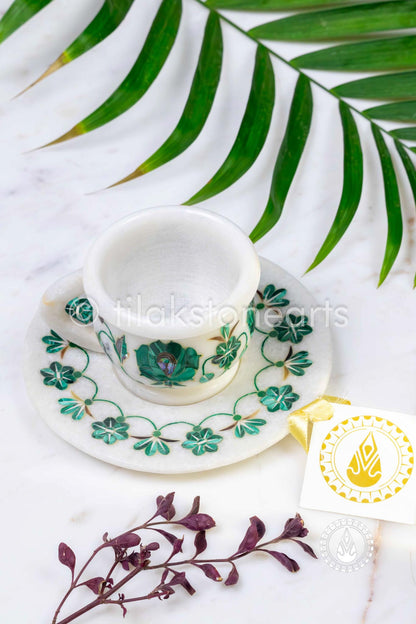 Cup Plate Set 3" | Inlay Stones