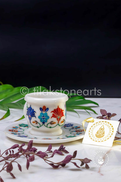 Cup Plate Set 3" | Inlay Stones