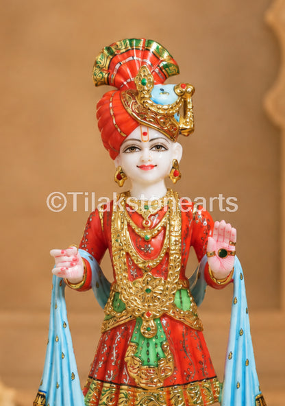 Swami Narayan Jain Gods 15" Vietnam Pure White Marble Idol